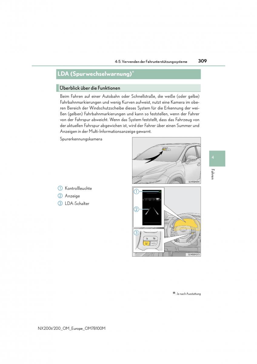 Lexus NX Handbuch / page 309