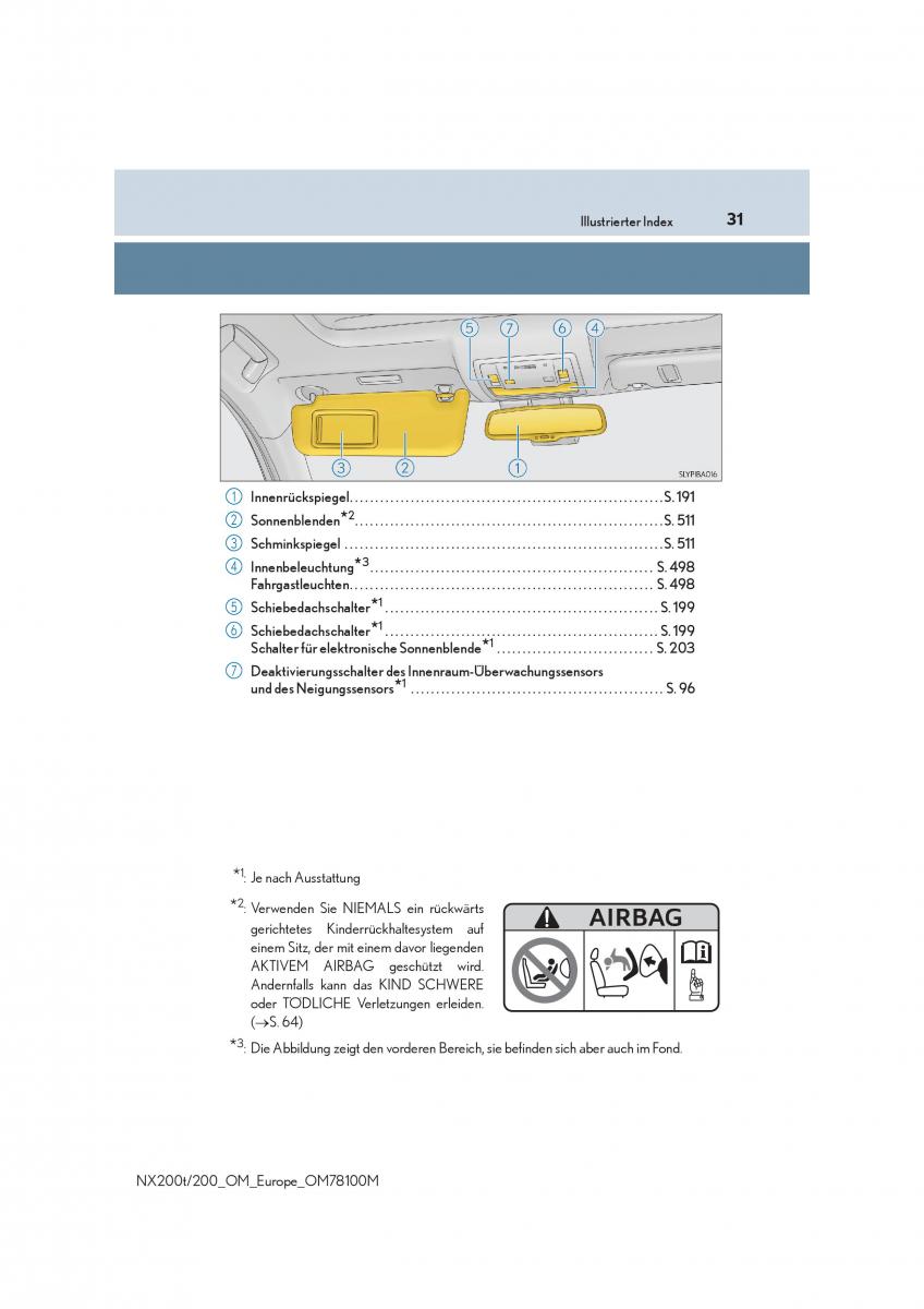 Lexus NX Handbuch / page 31