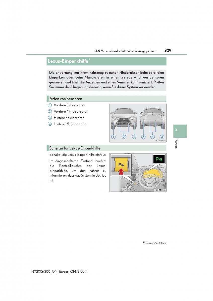 Lexus NX Handbuch / page 329