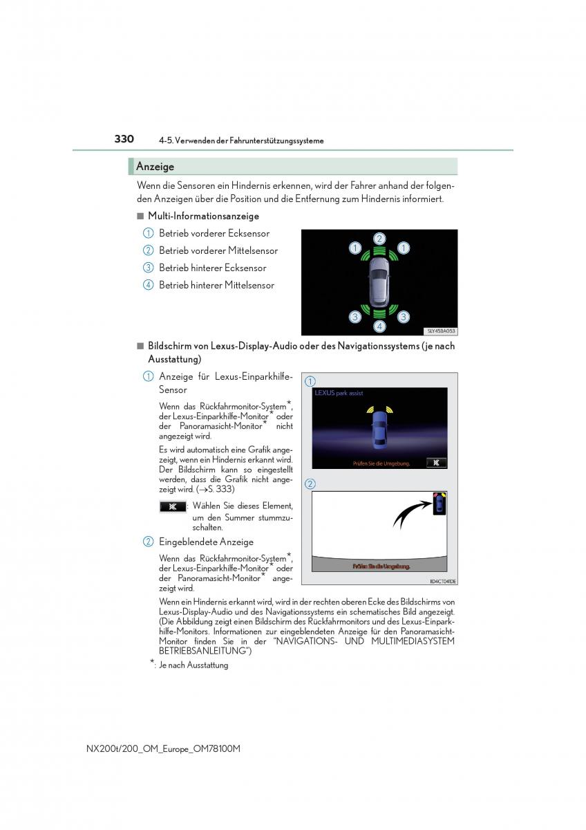 Lexus NX Handbuch / page 330