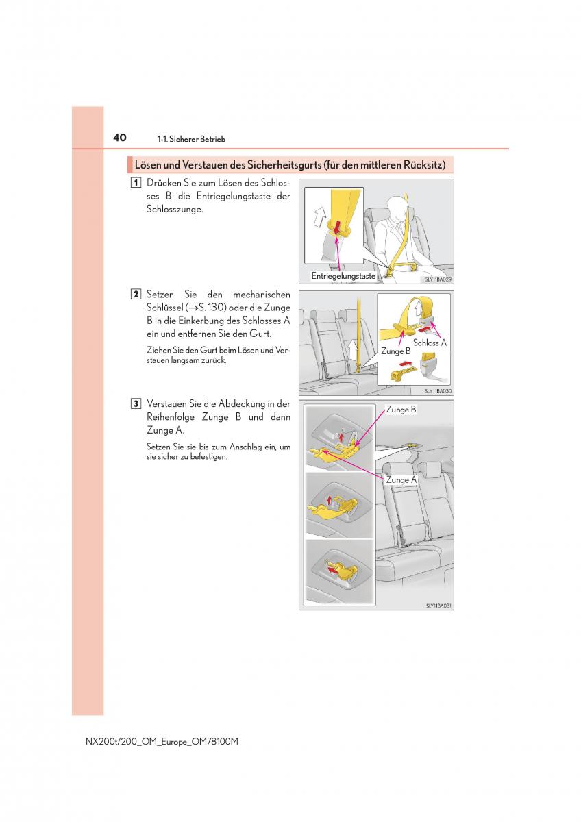 Lexus NX Handbuch / page 40