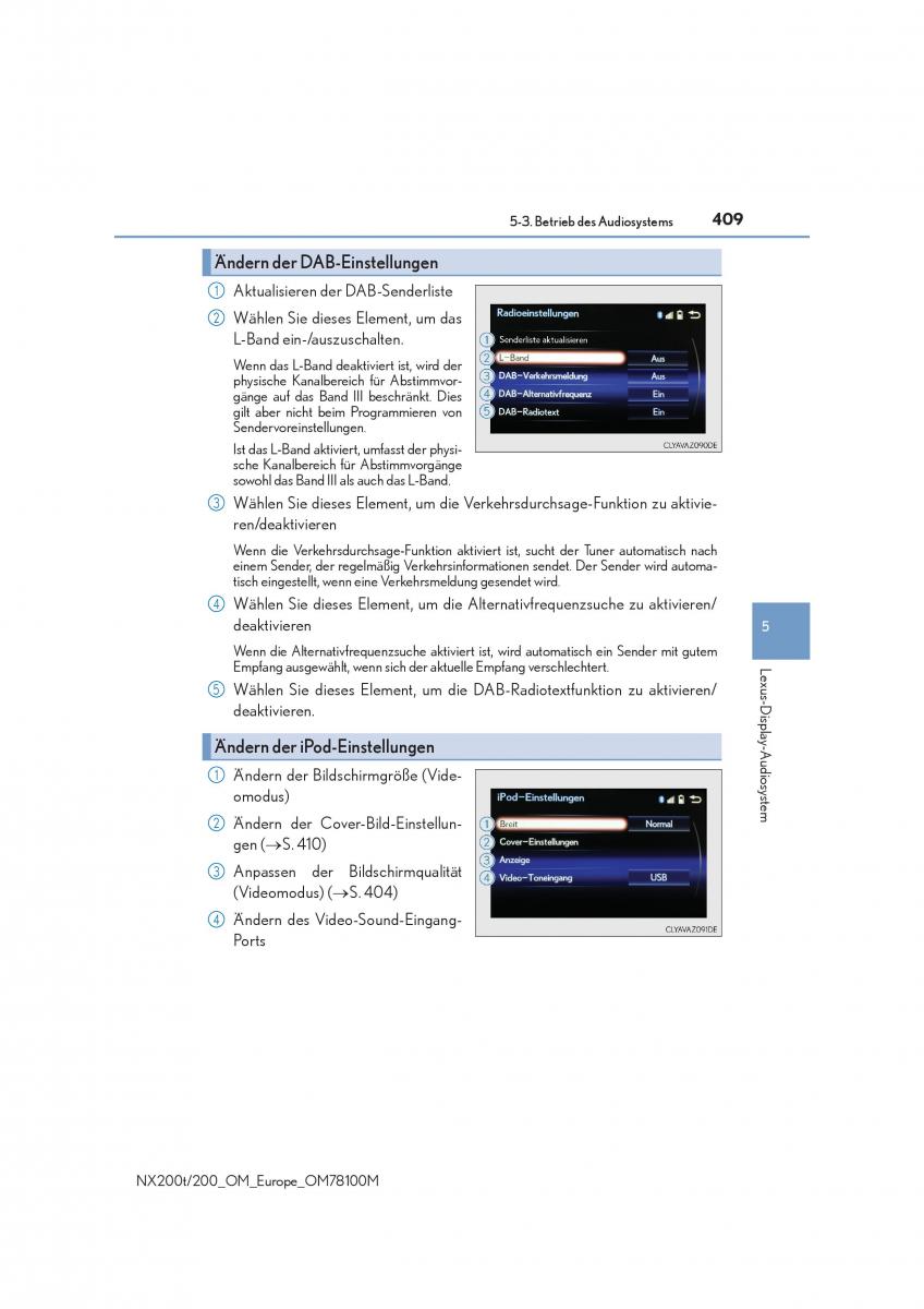 Lexus NX Handbuch / page 409