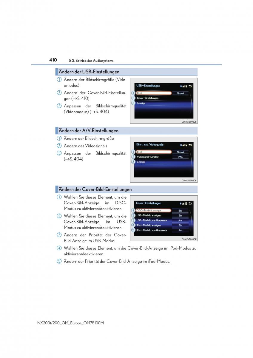 Lexus NX Handbuch / page 410