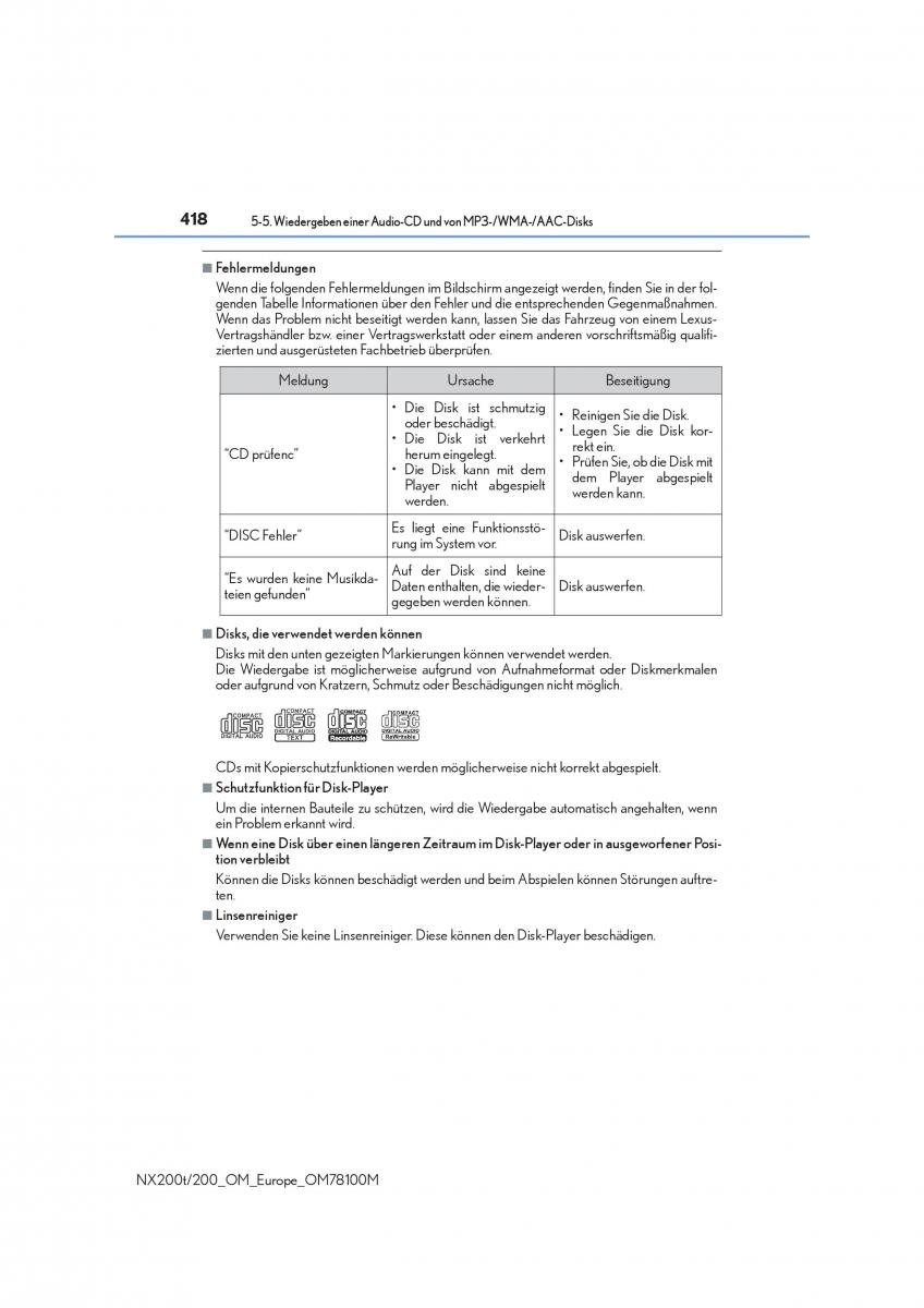 Lexus NX Handbuch / page 418