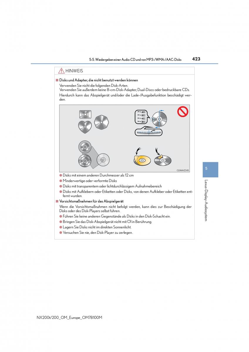 Lexus NX Handbuch / page 423