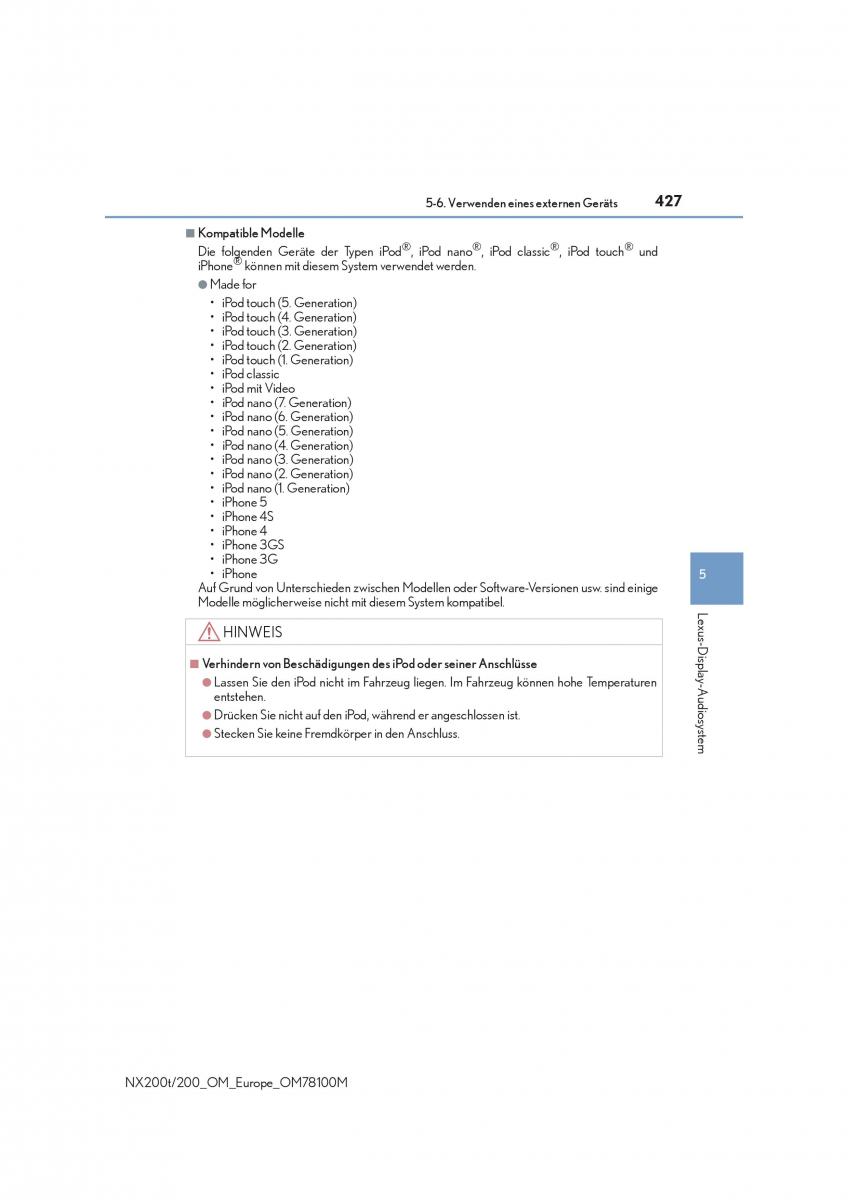 Lexus NX Handbuch / page 427