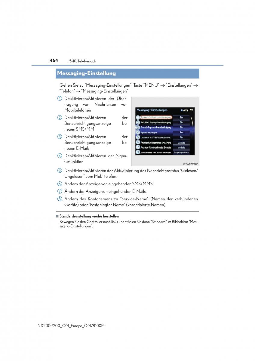 Lexus NX Handbuch / page 464