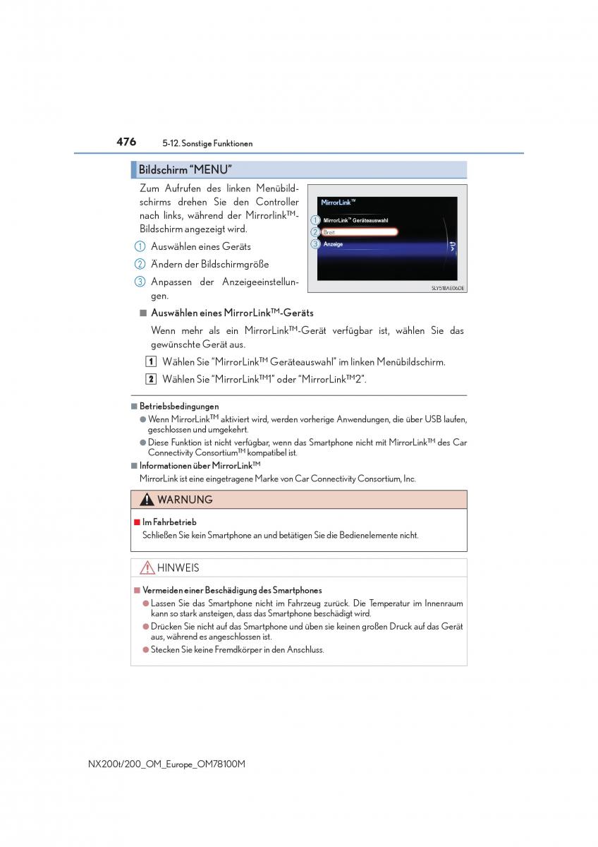 Lexus NX Handbuch / page 476