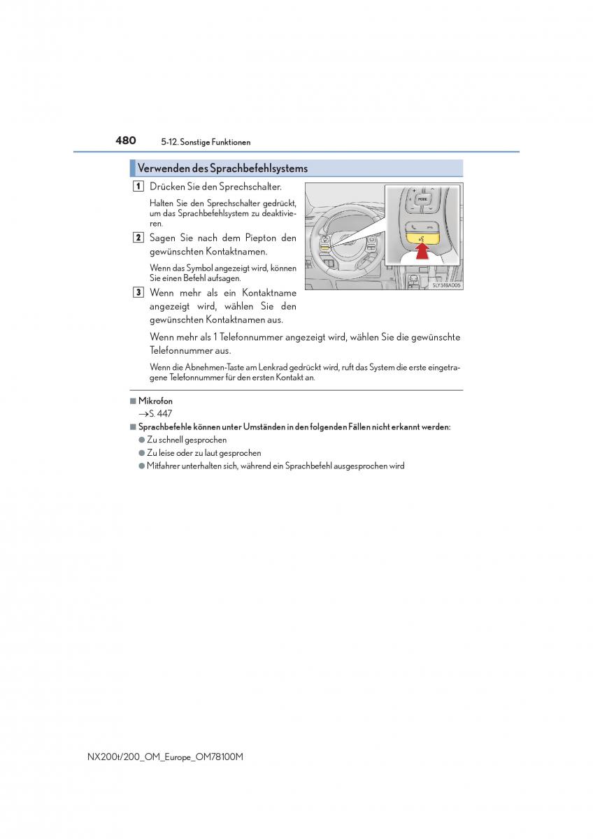 Lexus NX Handbuch / page 480