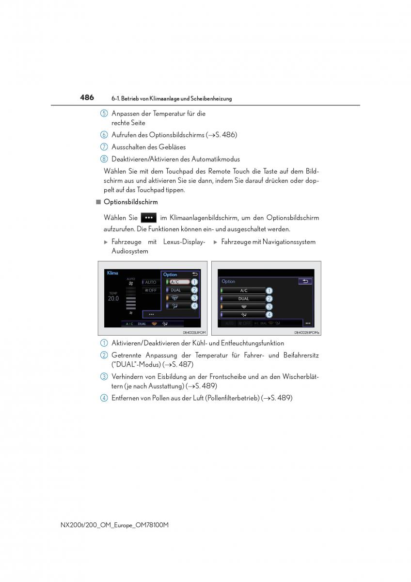 Lexus NX Handbuch / page 486