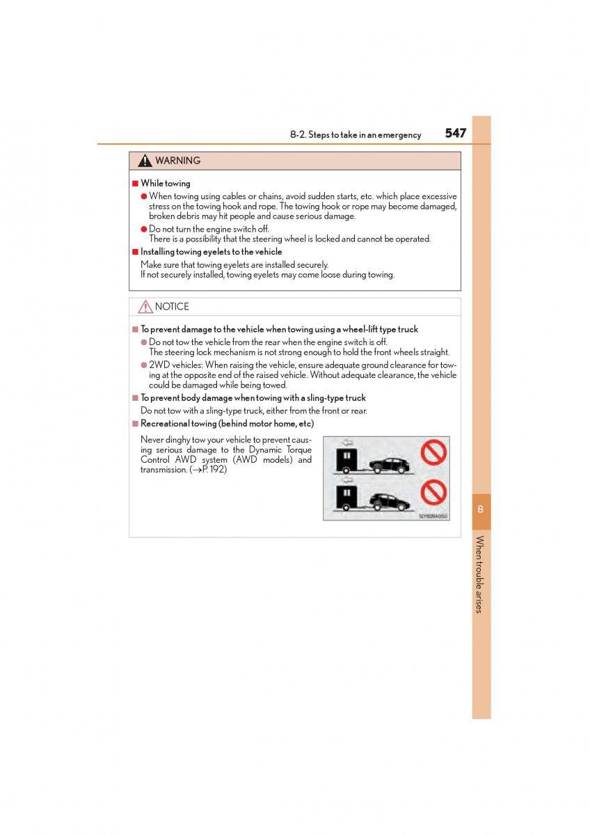 Lexus NX owners manual / page 549