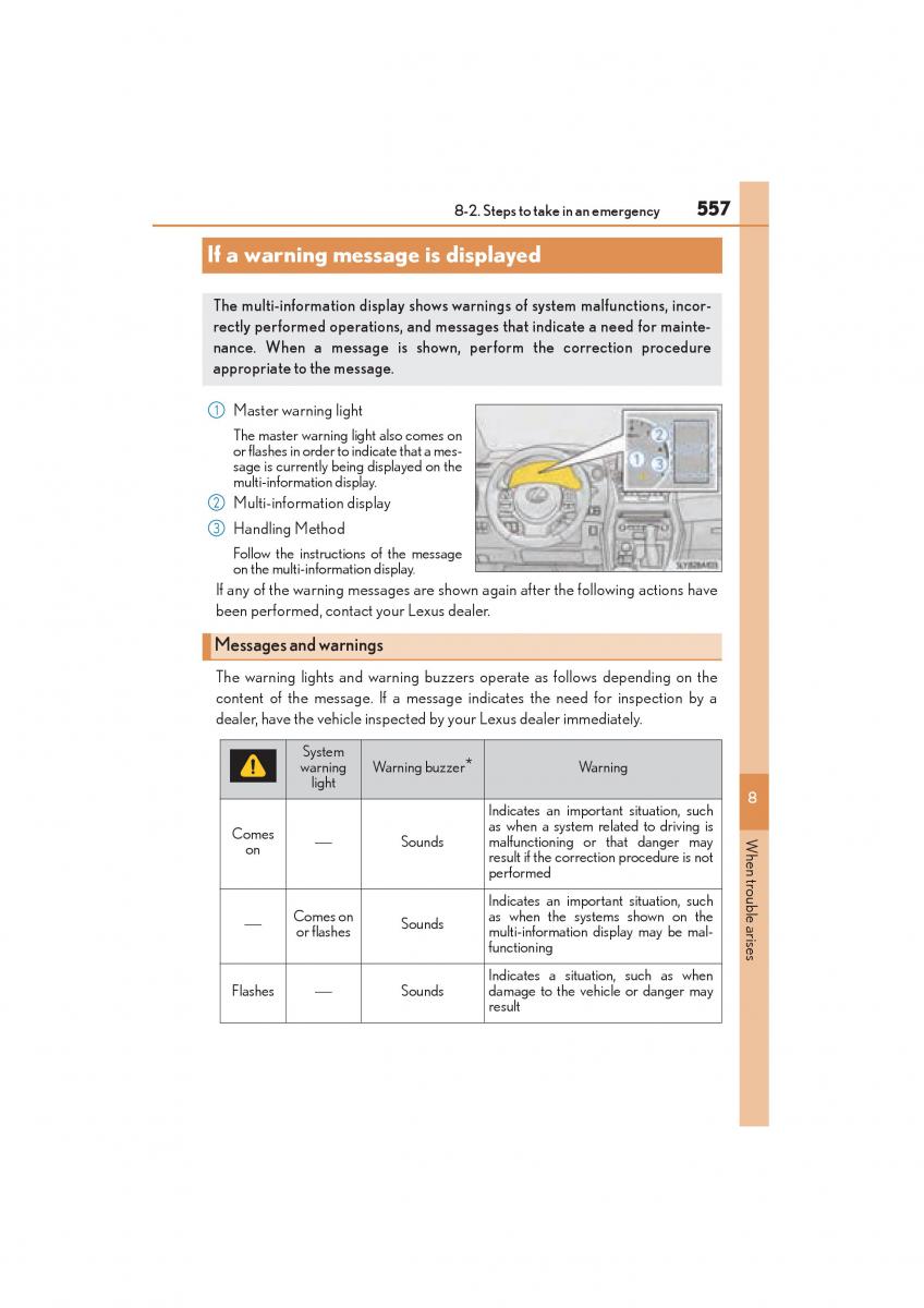 Lexus NX owners manual / page 559