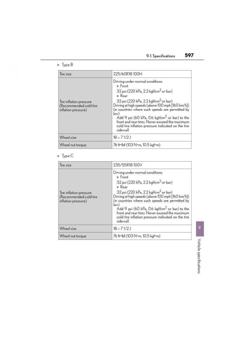 Lexus NX owners manual / page 599