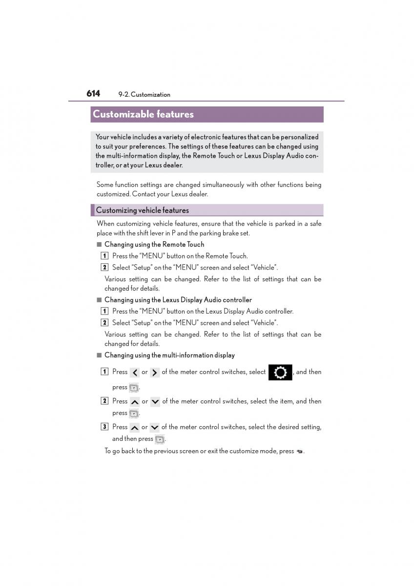 Lexus NX owners manual / page 616