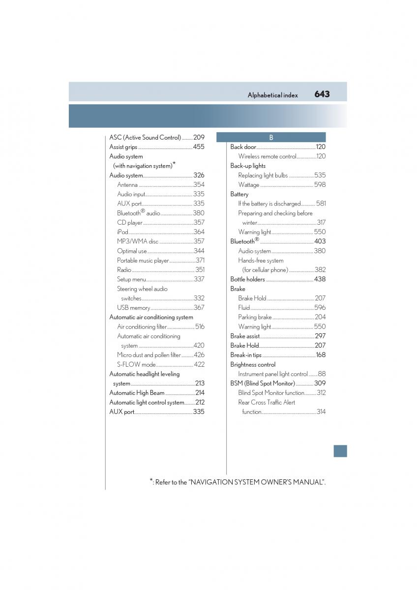 Lexus NX owners manual / page 645