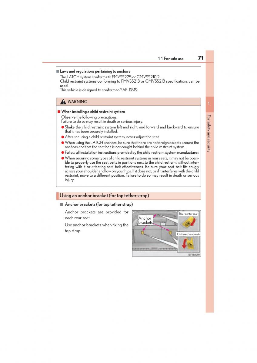 Lexus NX owners manual / page 73