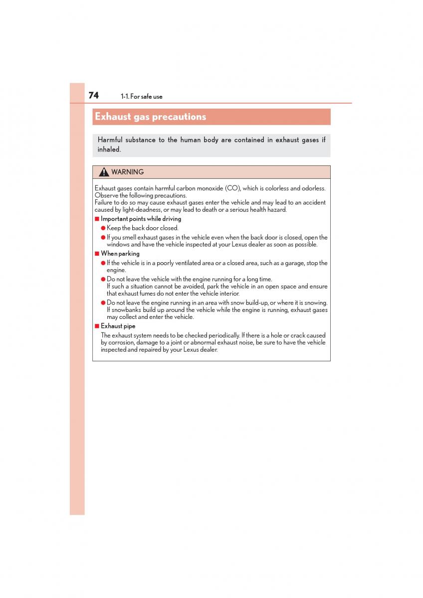 Lexus NX owners manual / page 76