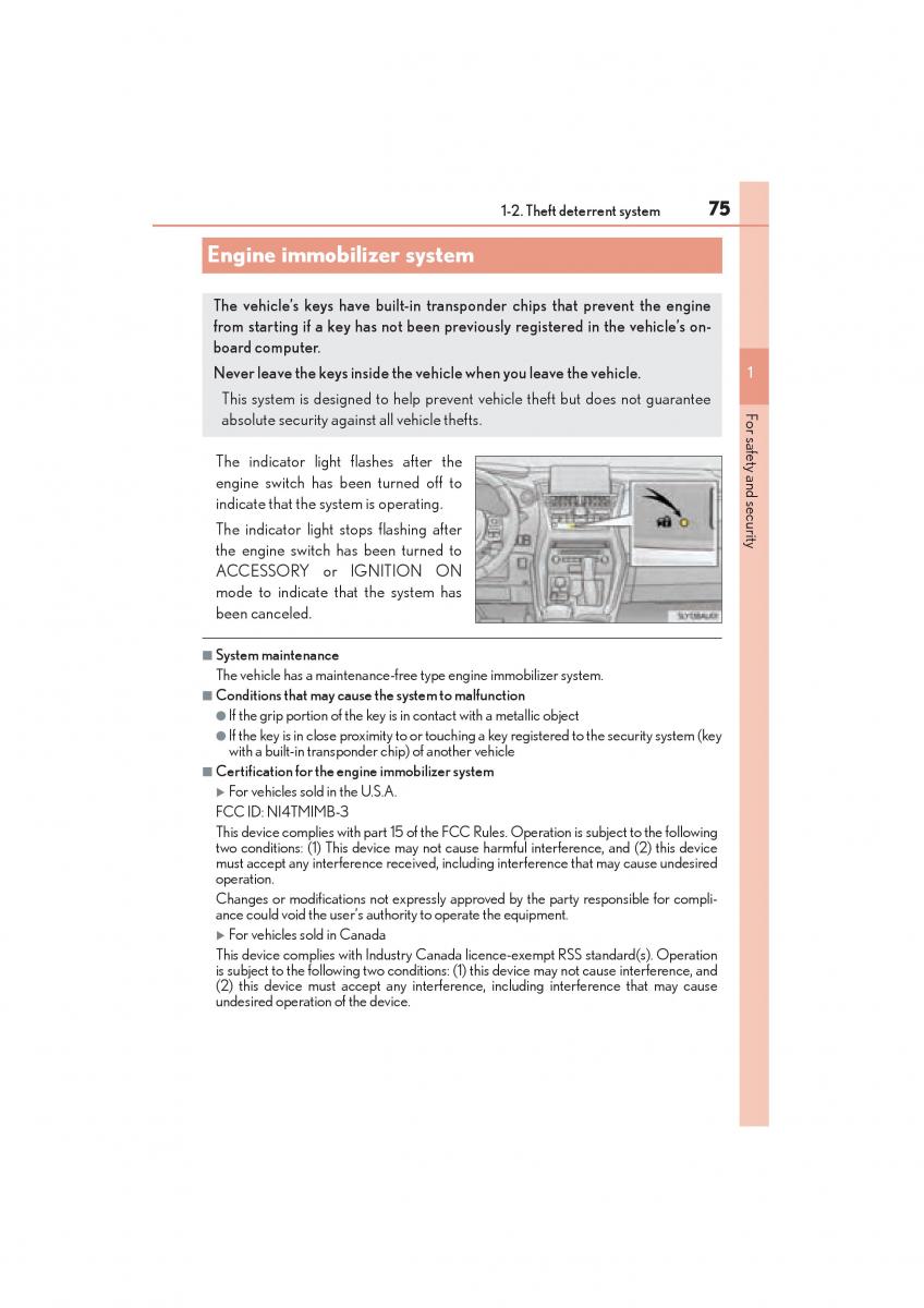 Lexus NX owners manual / page 77