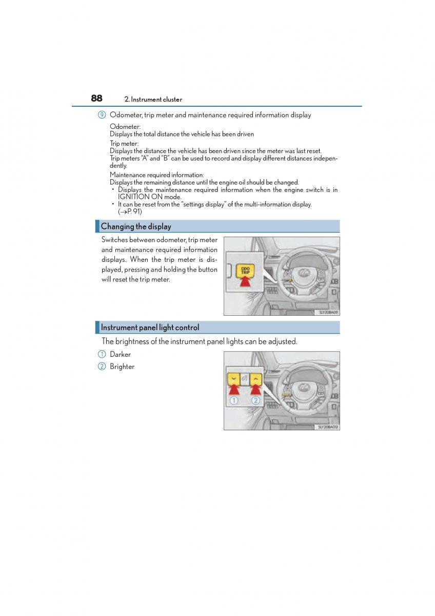 Lexus NX owners manual / page 90