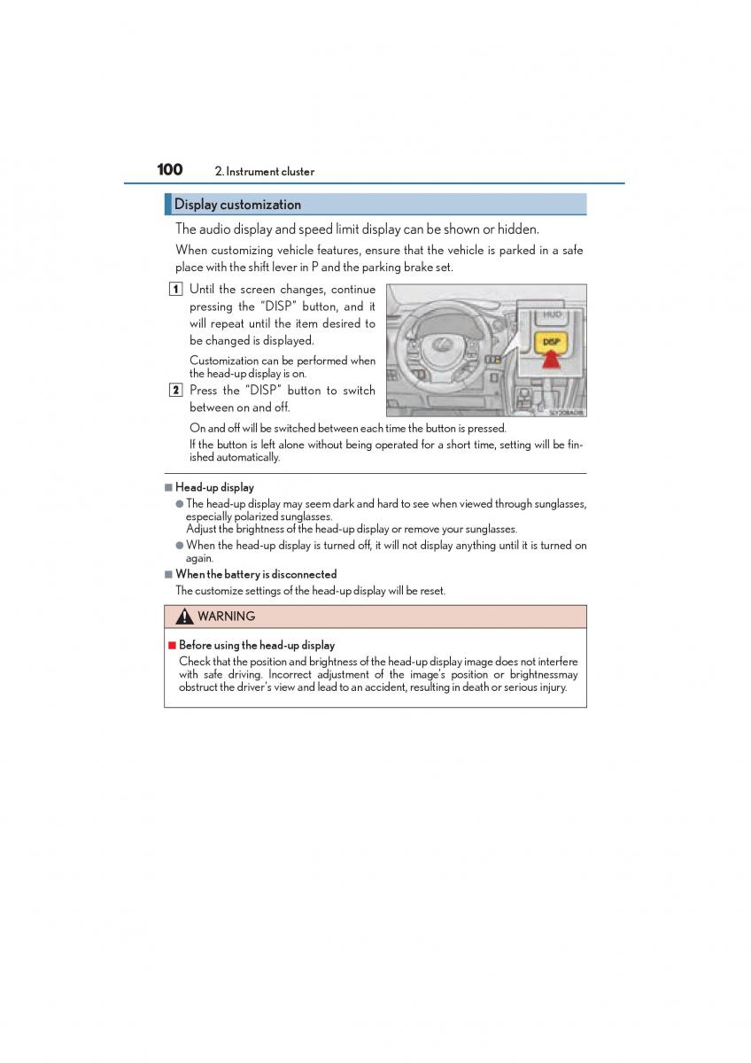 Lexus NX owners manual / page 102