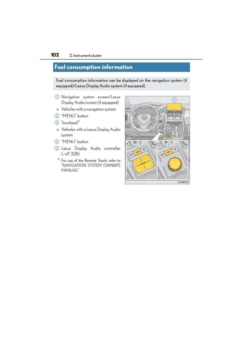 Lexus NX owners manual / page 104