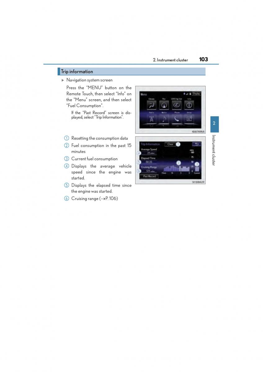 Lexus NX owners manual / page 105