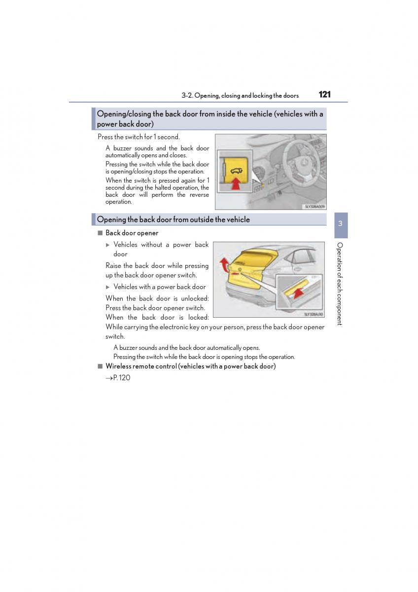 Lexus NX owners manual / page 123