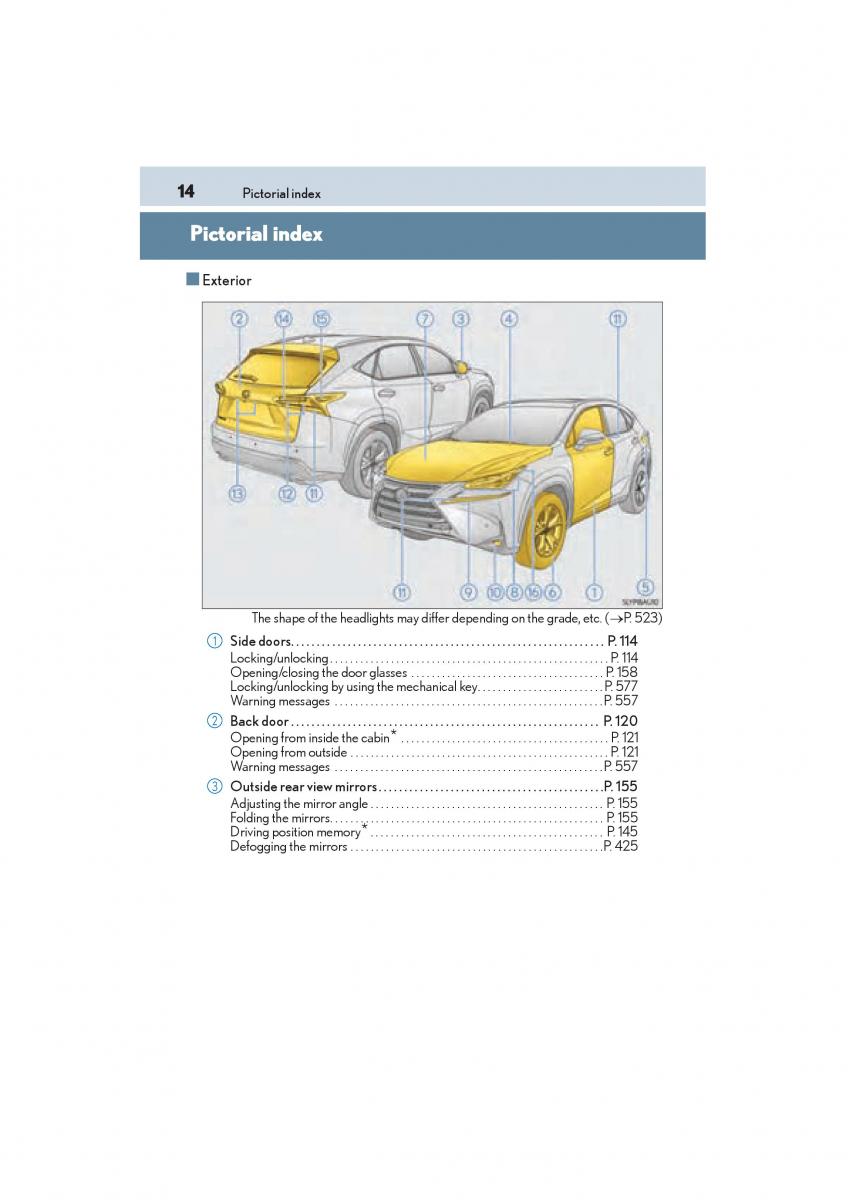 Lexus NX owners manual / page 16