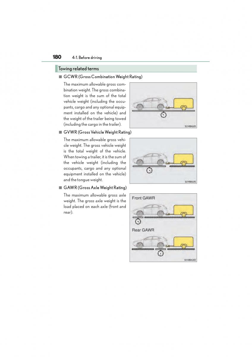 Lexus NX owners manual / page 182