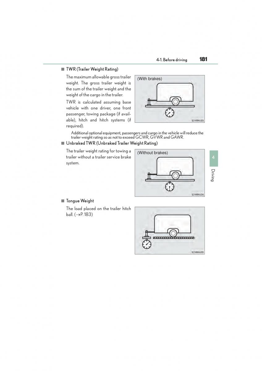 Lexus NX owners manual / page 183