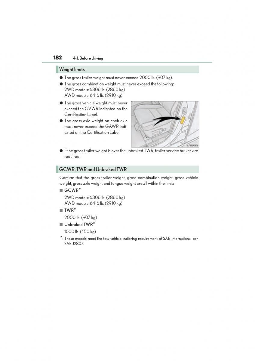 Lexus NX owners manual / page 184