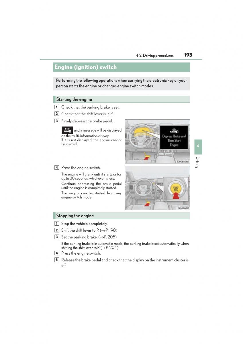 Lexus NX owners manual / page 195