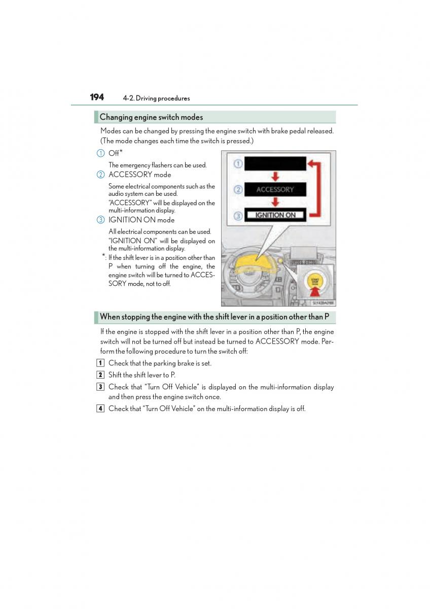 Lexus NX owners manual / page 196