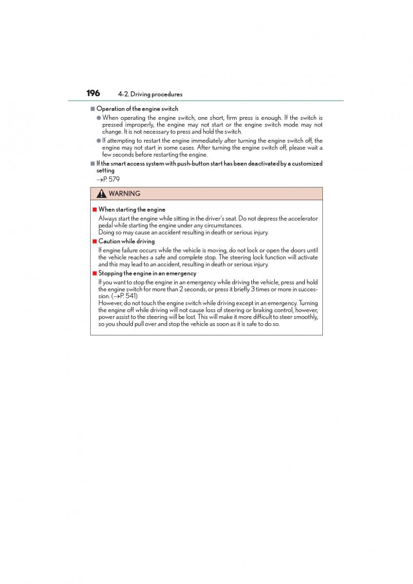 Lexus NX owners manual / page 198