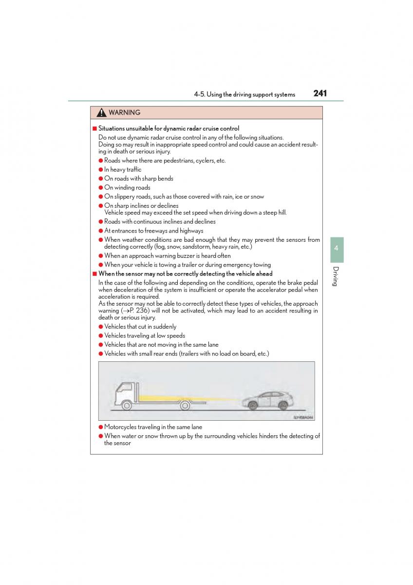 Lexus NX owners manual / page 243