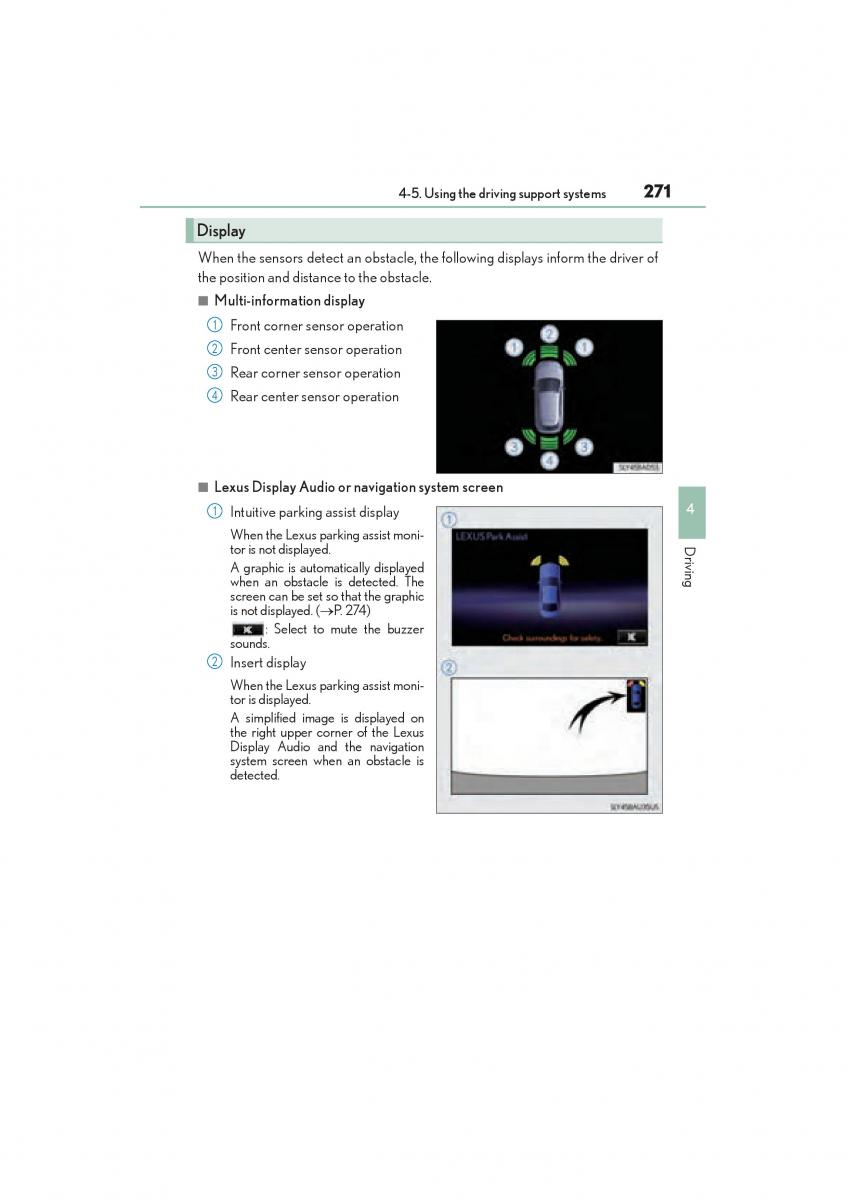 Lexus NX owners manual / page 273