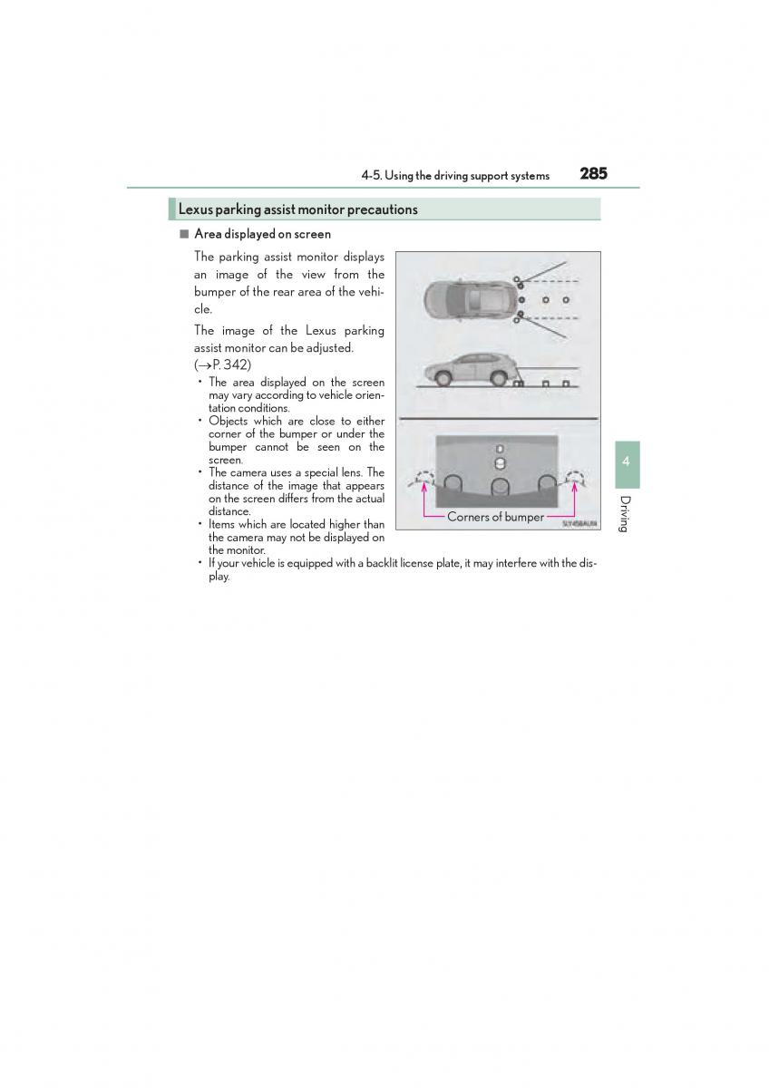 Lexus NX owners manual / page 287