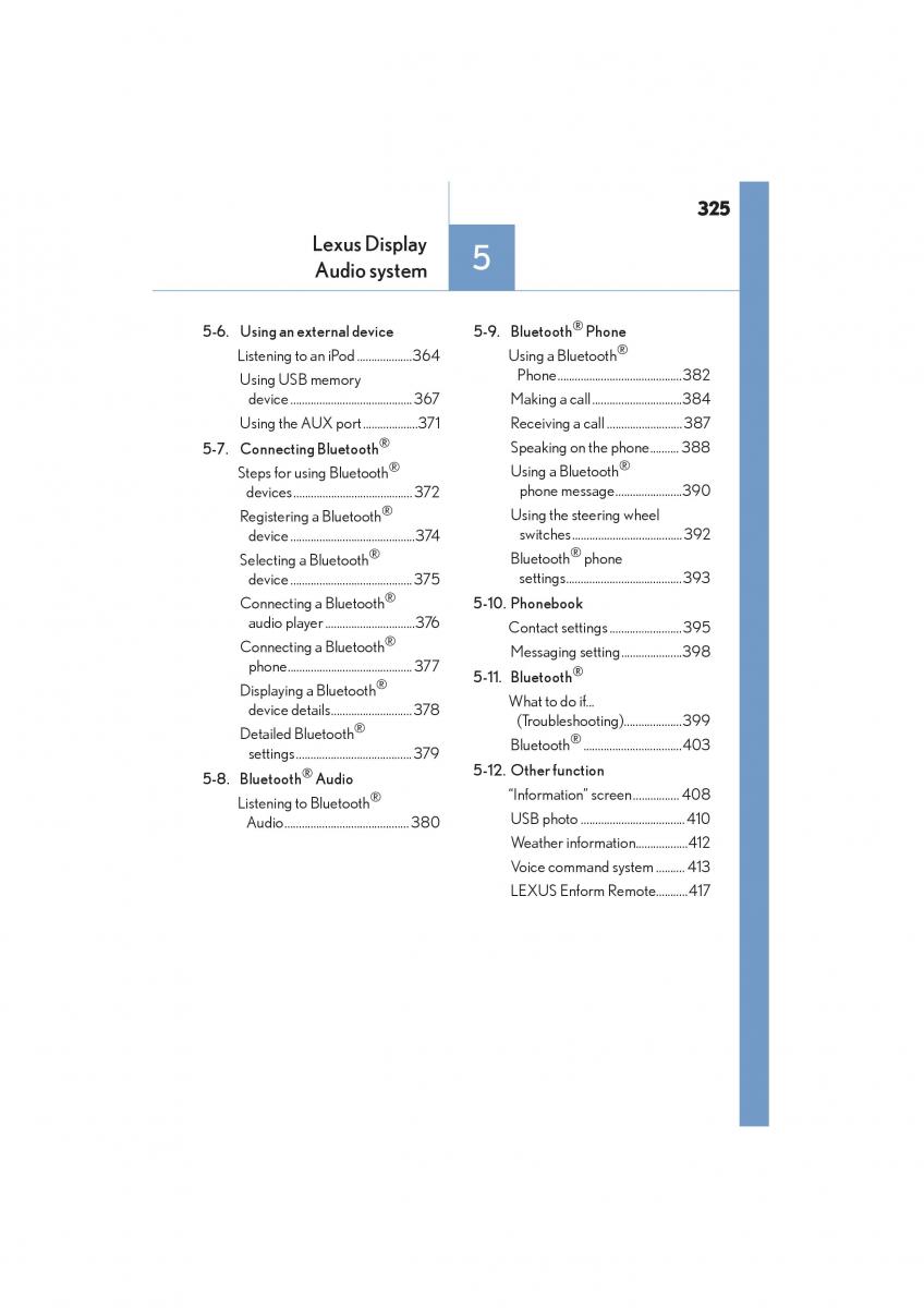 Lexus NX owners manual / page 327