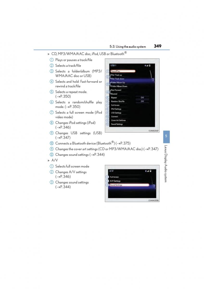 Lexus NX owners manual / page 351