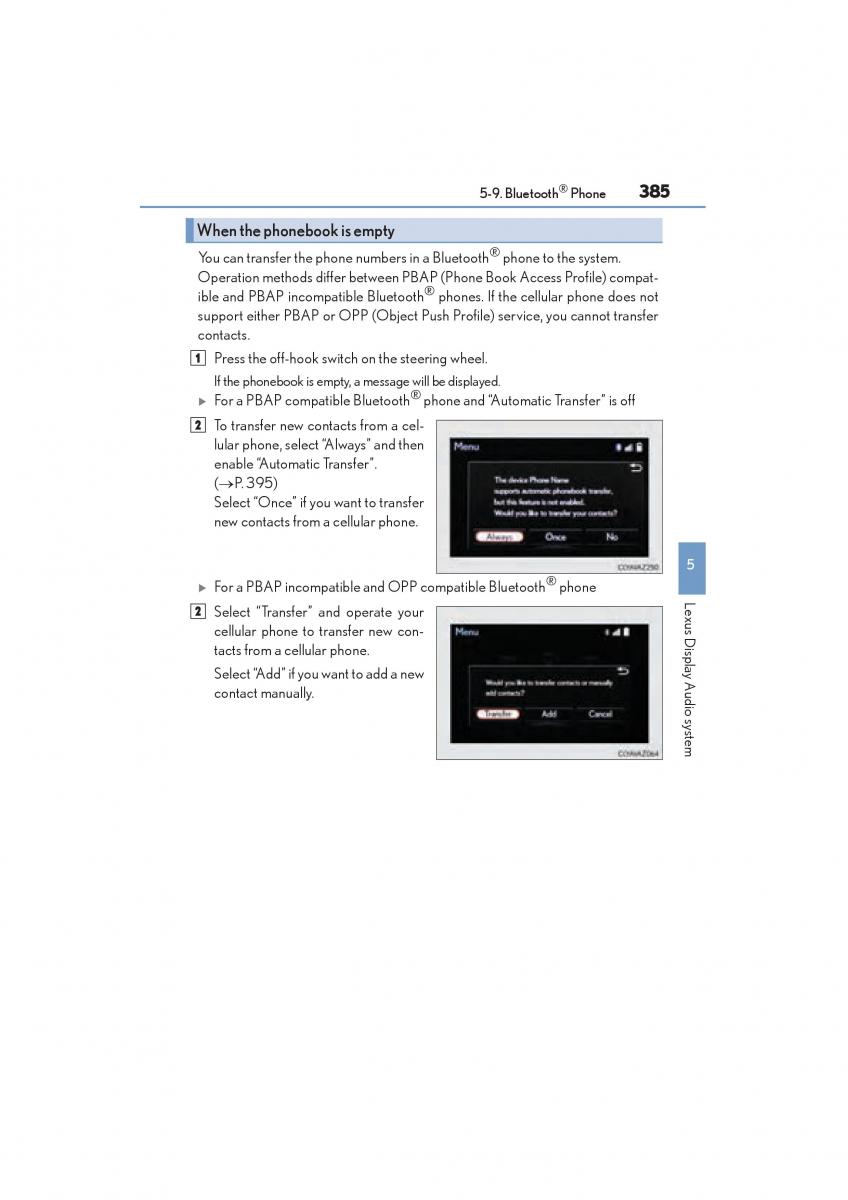 Lexus NX owners manual / page 387