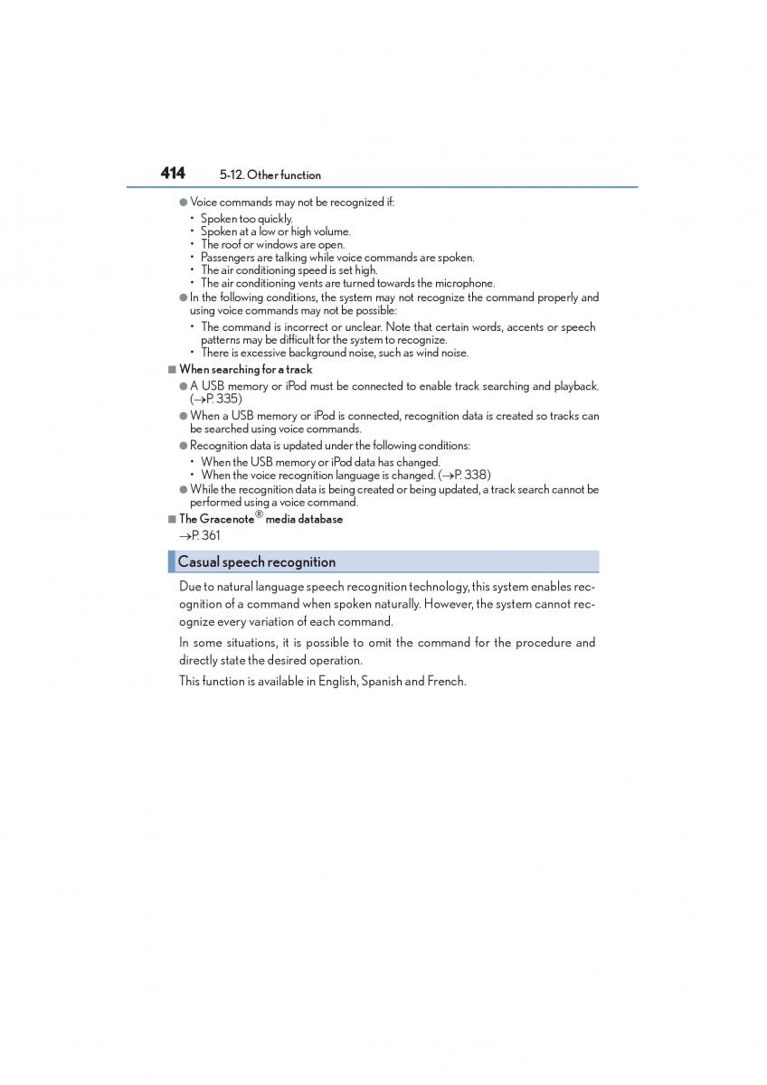 Lexus NX owners manual / page 416