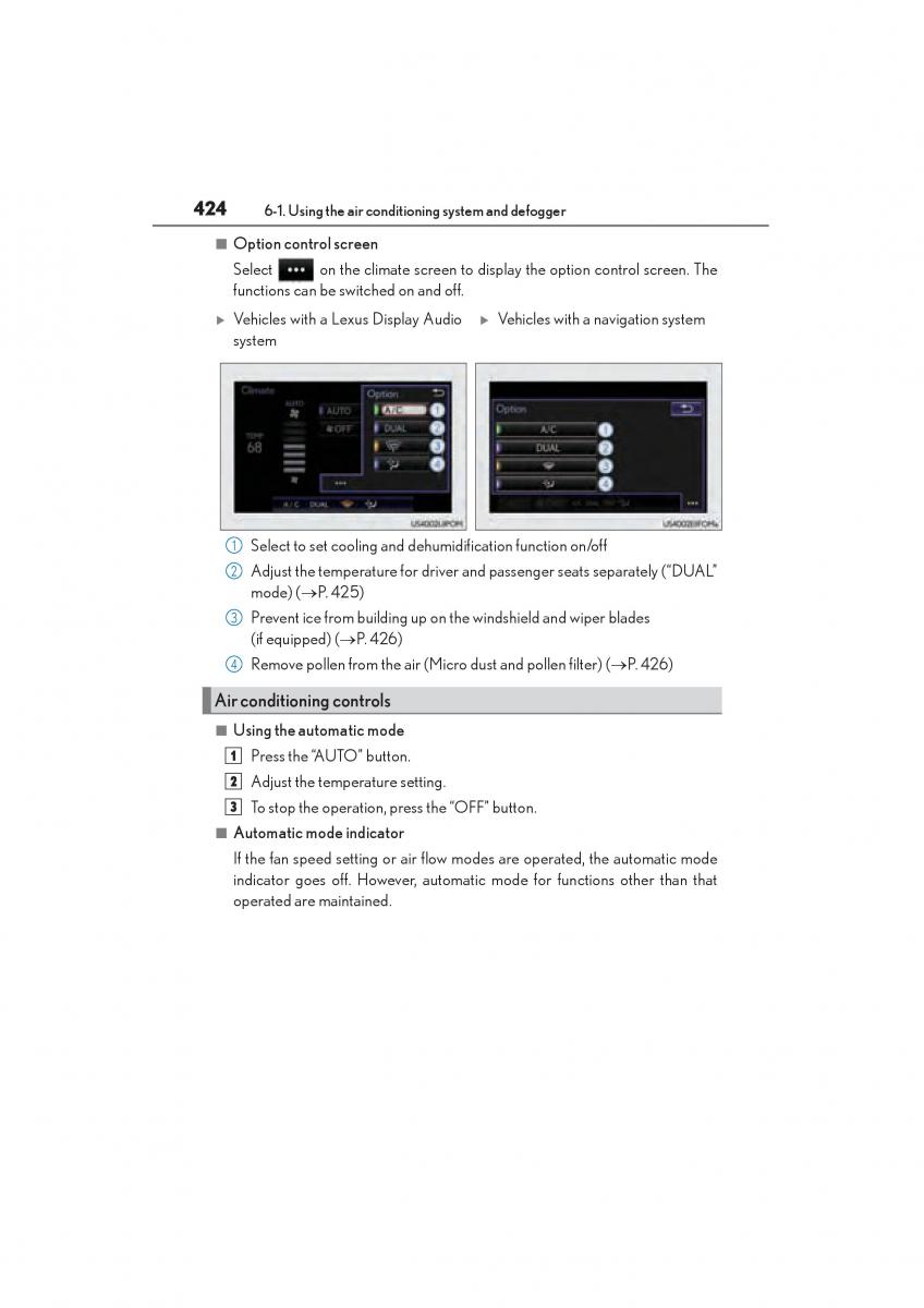 Lexus NX owners manual / page 426