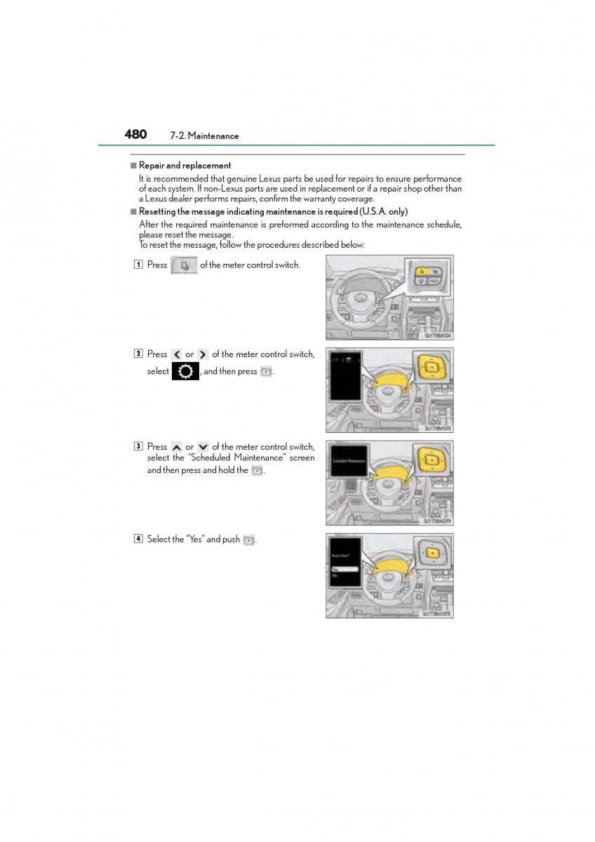 Lexus NX owners manual / page 482