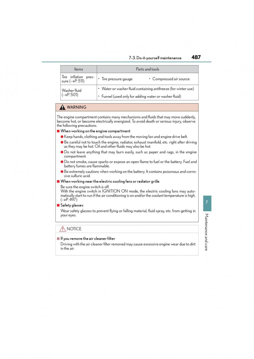 Lexus NX owners manual / page 489