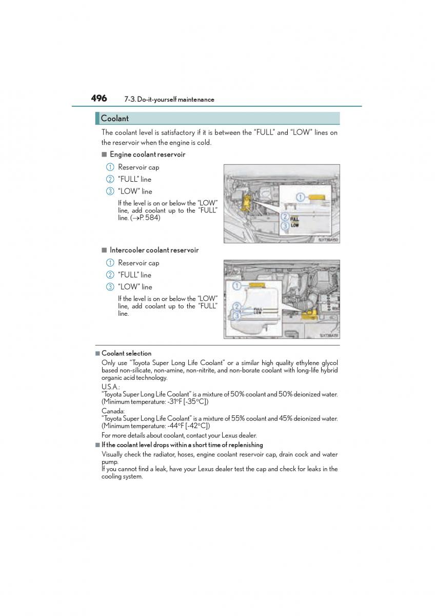 Lexus NX owners manual / page 498