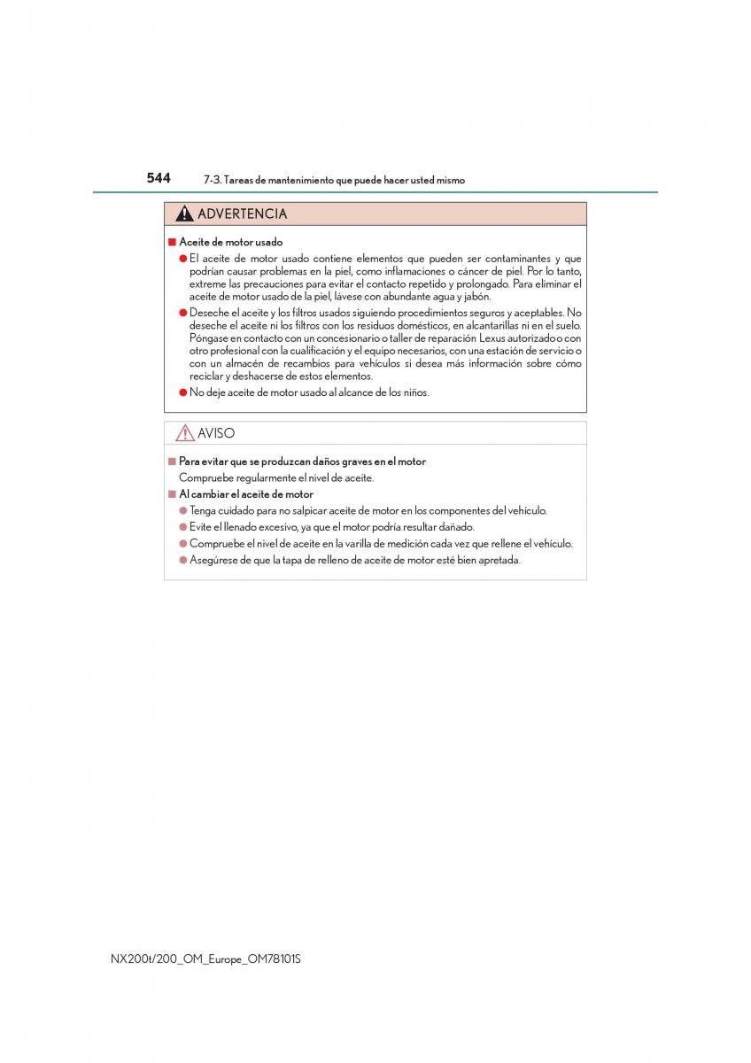 Lexus NX manual del propietario / page 544