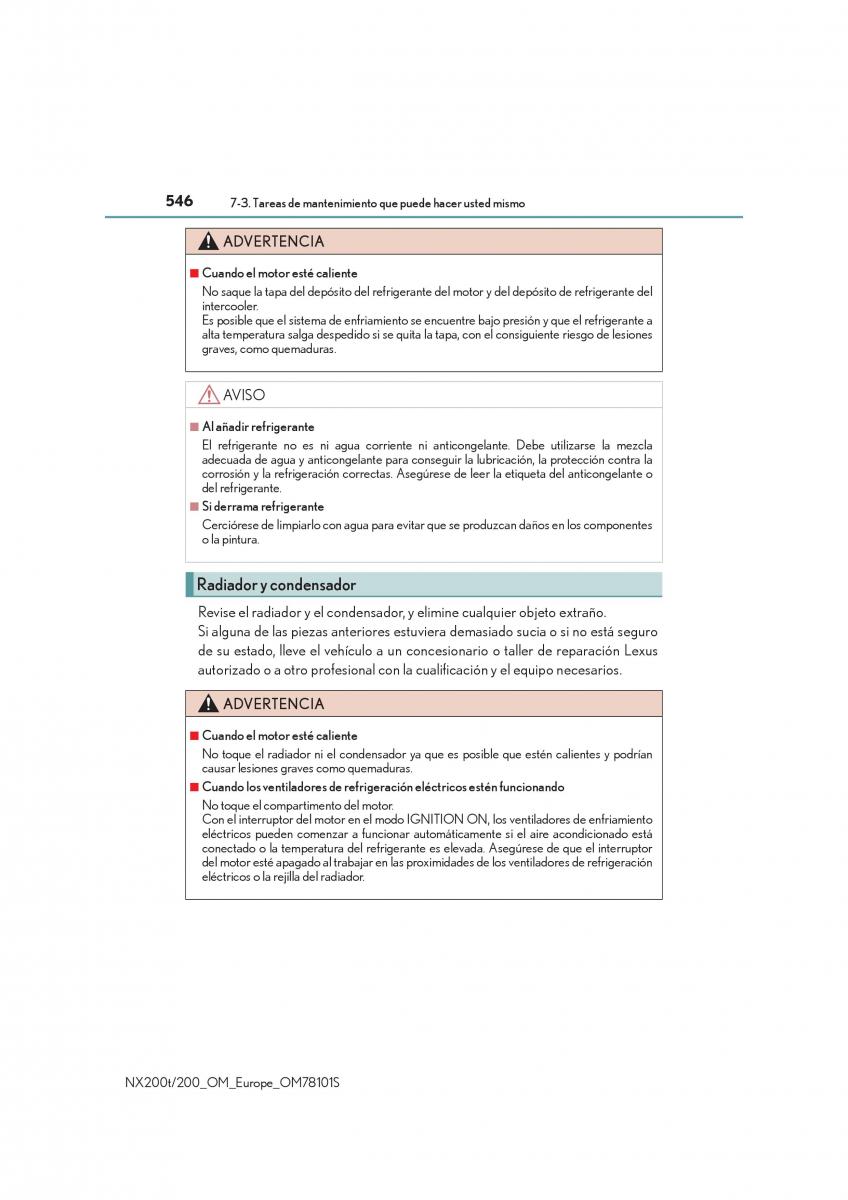 Lexus NX manual del propietario / page 546