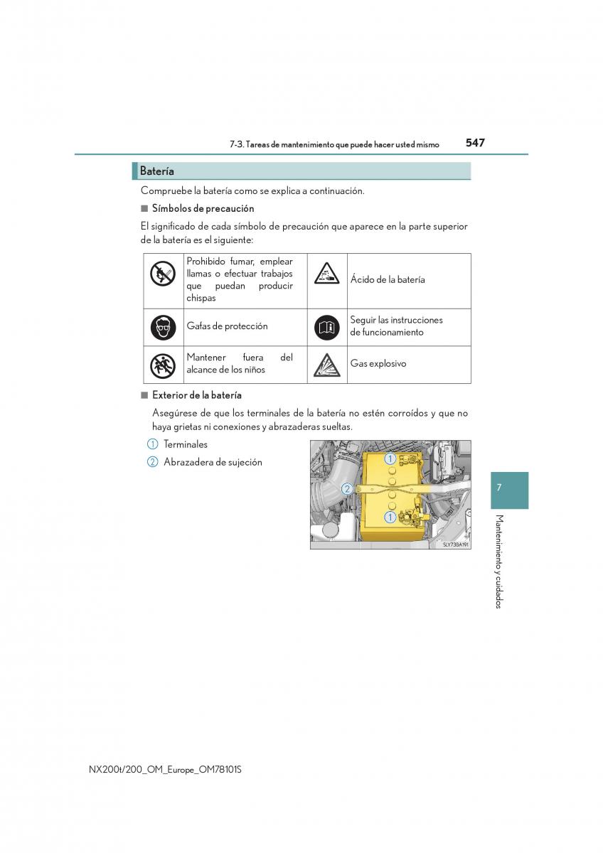 Lexus NX manual del propietario / page 547