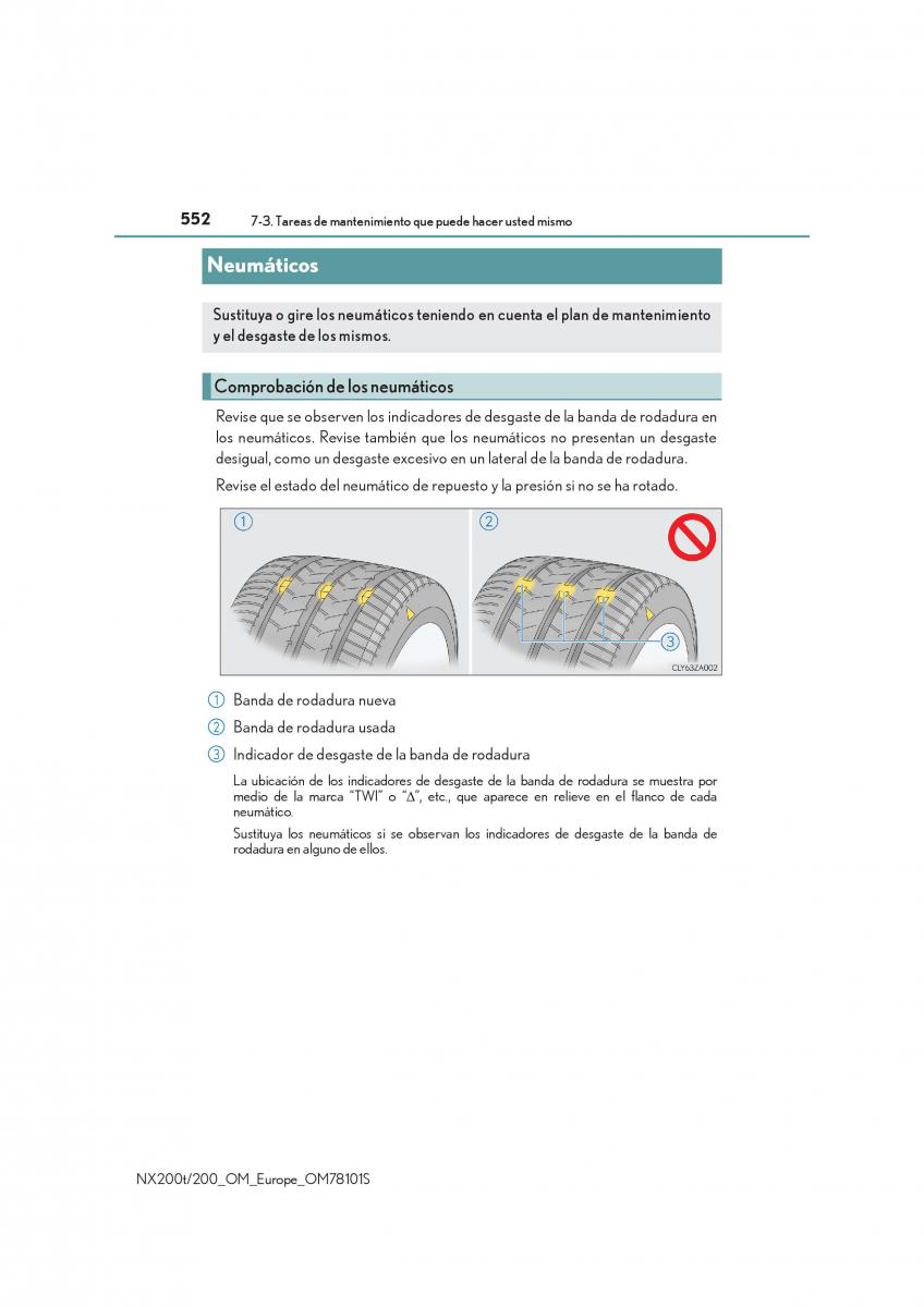 Lexus NX manual del propietario / page 552