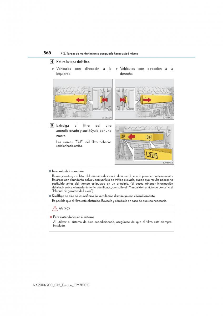 Lexus NX manual del propietario / page 568